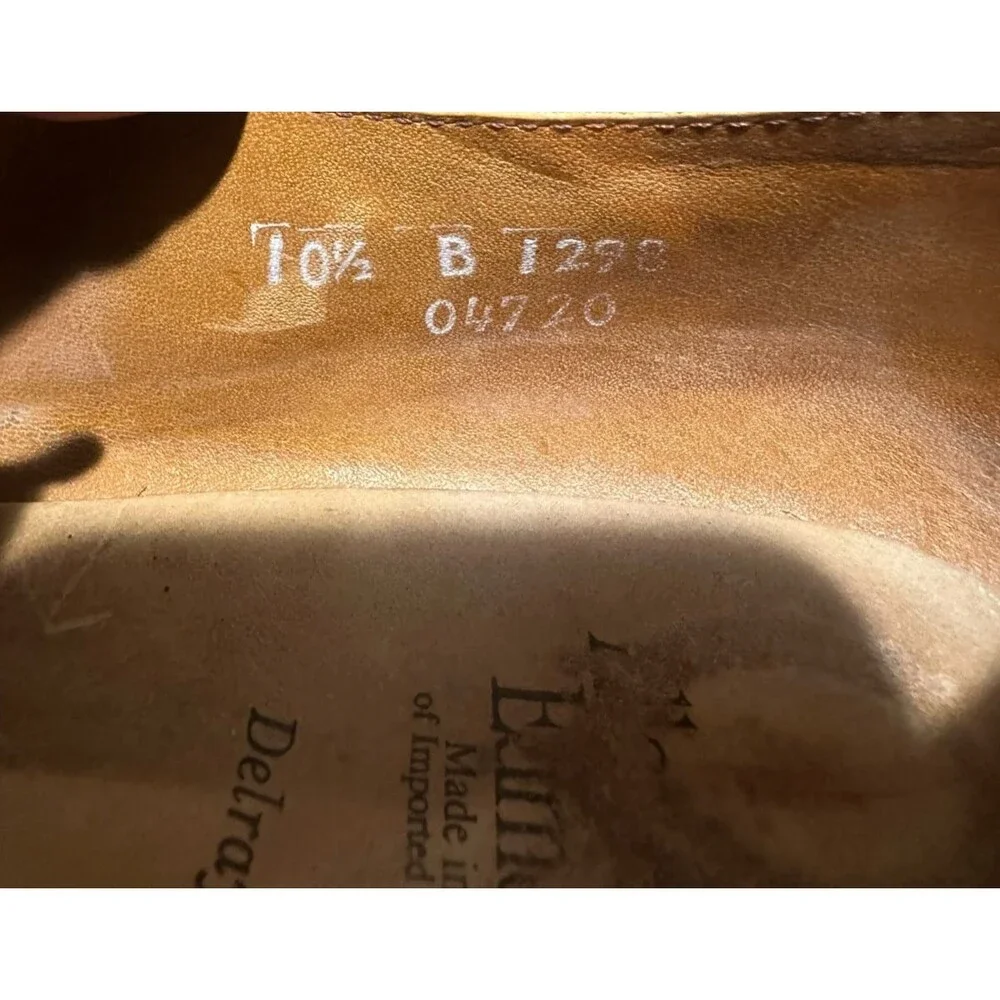 Allen Edmonds Delray Split Toe Chili Brown Leather Dress Shoes Mens Size 10.5 B